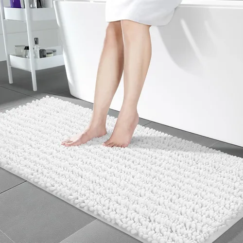 Miniatura 142 de Yimobra Alfombras de Baño Antideslizantes Lavables - Alfombra de Baño de Chenilla Ultra Suave Absorbente, Alfombra Peluda de Secado Rápido para Negro