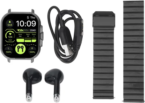 Miniatura 9 de Bewinner Reloj inteligente con auriculares, auriculares Bluetooth 2 en 1 y reloj inteligente, reloj de fitness con pantalla táctil HD de 2 pulgadas