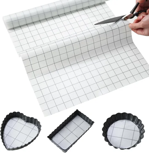 Rollo de silicona para hornear de 16 pulgadas x 5 pies, corte libre, tapete antideslizante para repostería, revestimiento antiadherente reutilizable