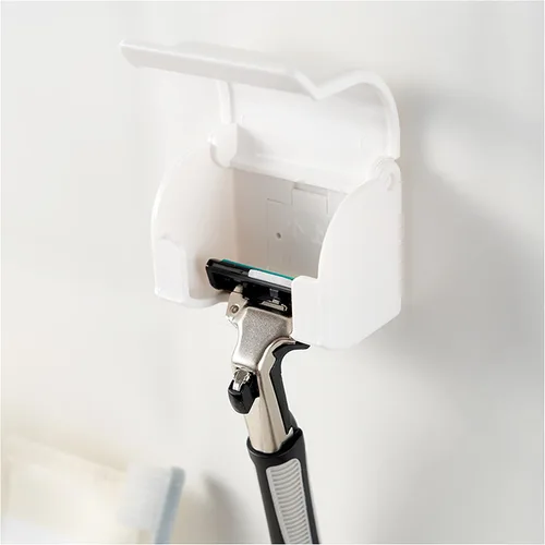 Miniatura 4 de EIKS Paquete de 2 soportes para maquinilla de afeitar, soportes de pared autoadhesivos para baño, ducha, mesa