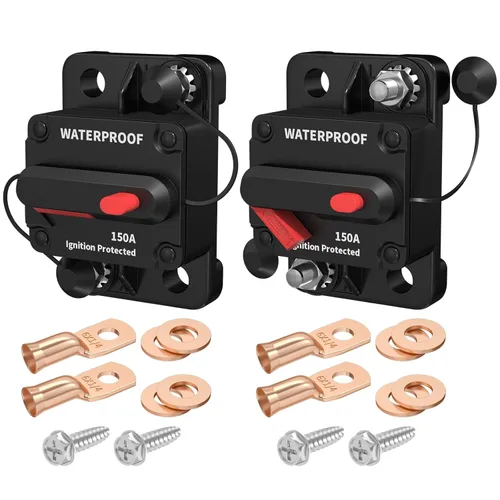 Miniatura 10 de DaierTek Disyuntores de circuito de 30 amperios, disyuntor marino de 12 V, disyuntor de fusible reiniciable de 30 A, disyuntor de circuito