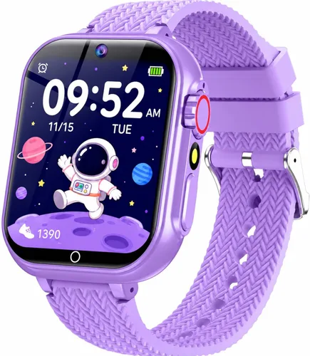 Miniatura 10 de wepfum Reloj inteligente para niños y niñas de 3 a 12 años, reloj inteligente con 39 juegos, pantalla táctil HD, grabadora de video con cámara