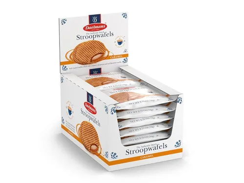 Miniatura 6 de Daelmans Stroopwafel - Paquete variado de galletas de caramelo, chocolate, café y miel, aperitivo dulce para café y té, auténticos gofres holandeses