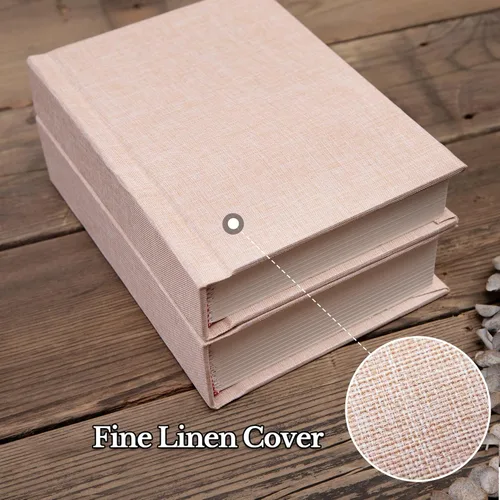 Miniatura 6 de Pssoss Álbum de fotos pequeño de 4 x 6 pulgadas con espacio de escritura con capacidad para 20 fotos, ideal para álbum temático de boda y álbum