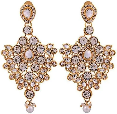 Miniatura 3 de Aheli Classic Bollywood Style Indian Bridal Choker Necklace Matha Patti Nose Ring Haath Phool Wedding Fashion Jewelry Set for Women (Blue)