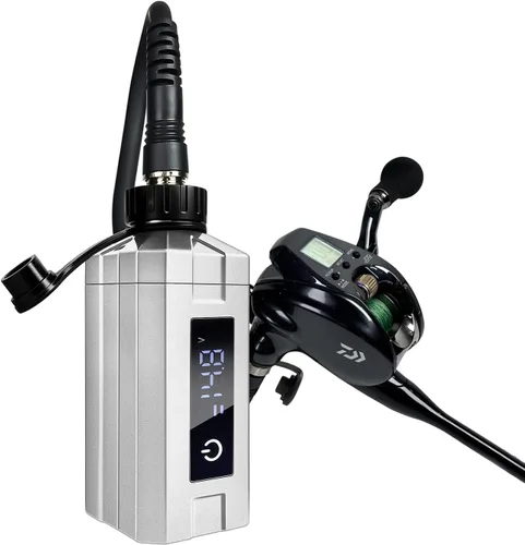 Super Mini batería de carrete de pesca eléctrica. último modelo con pantalla LED digital. Compatible con carretes eléctricos Daiwa y Shimano.
