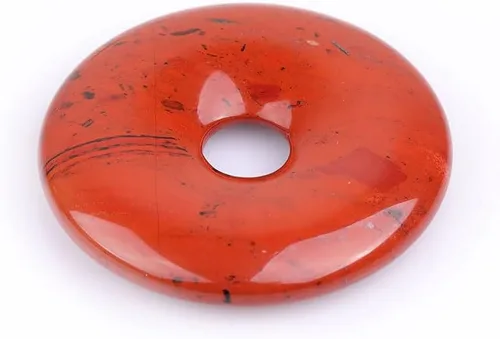 Miniatura 55 de JOE FOREMAN Anillo de cuarzo amatista natural de 1.181 in con colgante de donas circulares para hacer joyas, 1 unidad, Piedra