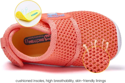 Miniatura 3 de BMCiTYBM Zapatos de bebé para niños pequeños, zapatillas de malla transpirable antideslizantes