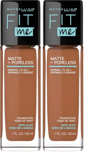 Miniatura 81 de Maybelline New York Fit Me Matte + Poreless Base Líquida, Formato de Bolsa, 220 Natural Beige, 1.3 onzas 220 Beige natural