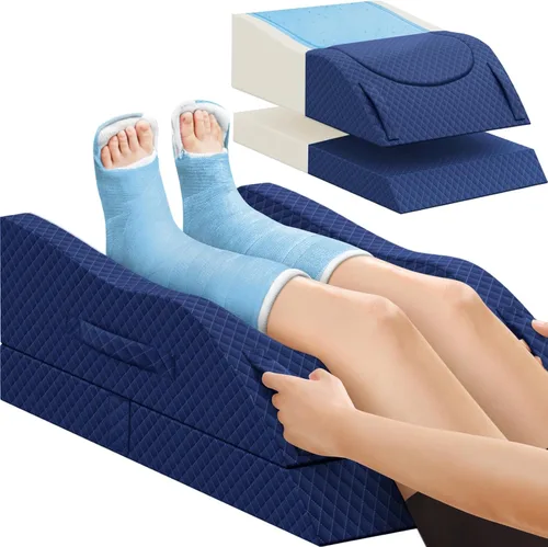 Miniatura 22 de Almohadas de elevación TranquilRelax para piernas después de cirugía, almohada de cuña de espuma viscoelástica ajustable para lesiones o descanso