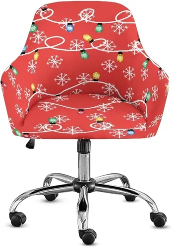 Miniatura 19 de Funda para sillón de invierno con diseño de muñeco de nieve, funda suave para silla de computadora, forro elástico para silla de escritorio, diseño