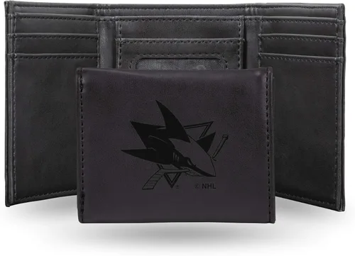 Miniatura 5 de NHL Rico Industries - Billetera triple grabada con láser y tres pliegues, accesorio para hombre