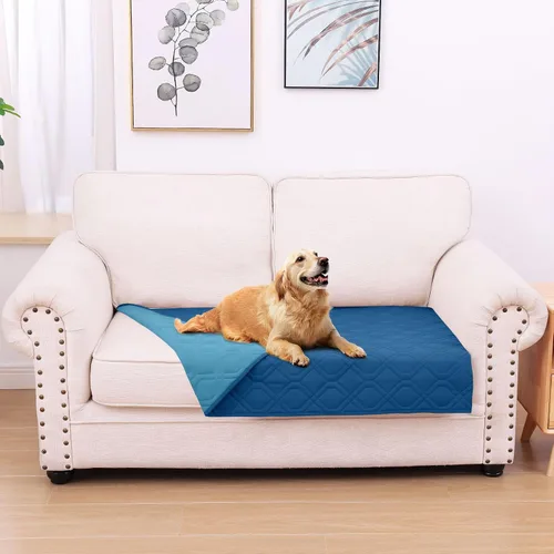 Miniatura 158 de hyha Manta impermeable para perros, manta reversible para cama de mascotas, funda suave para sofá/sillón lavable para perros, fundas impermeables