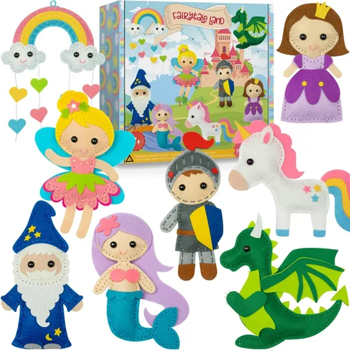 Craftorama Kit de costura para niños, divertido y educativo juego de manualidades de cuento de hadas para niños y niñas de 7 a 12 años, kit de