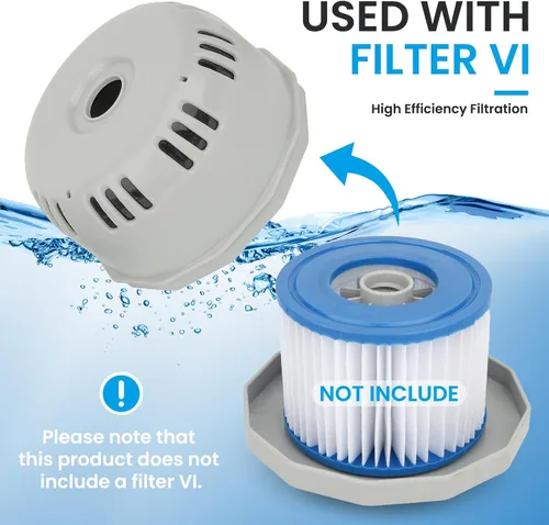 Miniatura 4 de P6653 P05343 54123 54112 - Soporte de cartucho de filtro de repuesto para bañera de hidromasaje, compatible con filtros tipo VI, soporte de cartucho