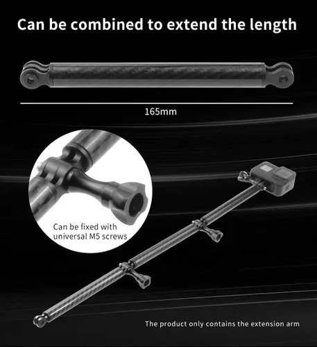 Miniatura 4 de Brazo de extensión para casco compatible con Gopro Hero, Insta360 One R, DJI Osmo y otras cámaras