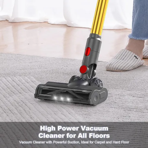 Miniatura 9 de Aspiradora Inalámbrica, Aspiradoras para el Hogar, Aspiradora de Palo y Mano de 50KPA 500W para Pelo de Mascotas y Pisos de Madera Dura, Batería