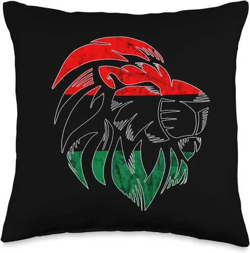 Miniatura 5 de Pan African Pride Black History Pan African UNIA Flag Lion Afro-American Black History - Almohada de 18 x 18 pulgadas, multicolor