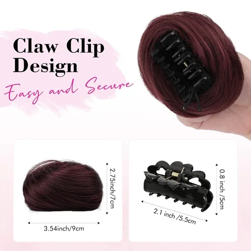 Miniatura 2 de REECHO 2 PCS Clips de Pinza Mini en Extensiones de Moño Despeinado y Orejas de Gato HB001 Accesorio de Peluca Postizos de Peinado Recogido