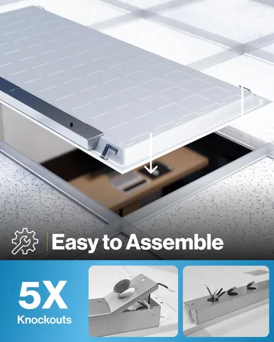 Miniatura 3 de Sunco - Paquete de 12 lámparas LED de panel plano de 2 x 4, 6500 LM, características seleccionables, 30 W/40 W/50 W, 4000 K/5000 K/6000 K, regulable