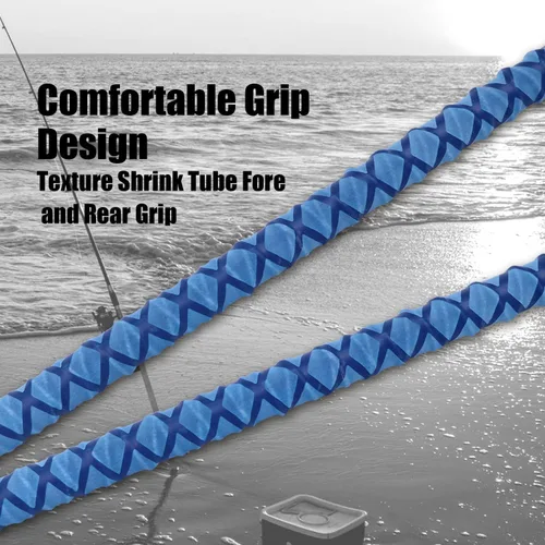 Miniatura 4 de Fiblink Surf – Caña de pescar portátil giratoria de carbono de 2 piezas/3 piezas/4 piezas, para surf, de 9'/10'/11'/12'/15