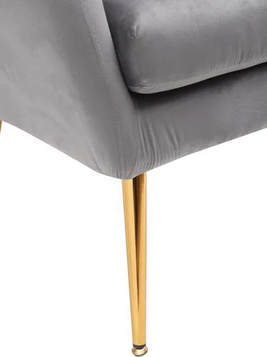 Miniatura 7 de Container Furniture Direct Silla moderna y elegante de mediados de siglo con respaldo de terciopelo para sala de estar, dormitorio u oficina