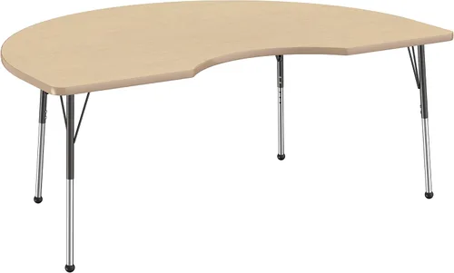 Miniatura 55 de FDP Clover Mesa de Actividades Escolar y de Oficina (48 x 48 pulgadas), patas estándar con deslizadores giratorios para entornos de asientos