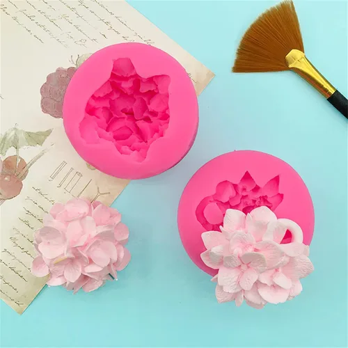 Miniatura 8 de Hortensia Ball Silicone Mold Candle Soap DIY Artesanía Suministros Para Principiantes Hornear Pastel Decoración Accesorio Decoración de Pastel 2