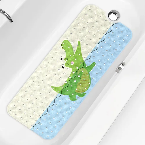 Miniatura 10 de PRATIQUE Alfombra de baño para niños antideslizante de 40 x 16 pulgadas, extra larga, tapete de baño para niños, tapete de seguridad antideslizante
