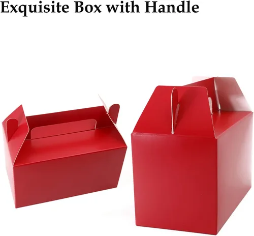 Miniatura 5 de Oletx 12 cajas de regalo de color rojo oscuro, caja pequeña de regalo de fiesta de 5.9 pulgadas, caja de golosinas, caja de dulces para fiestas
