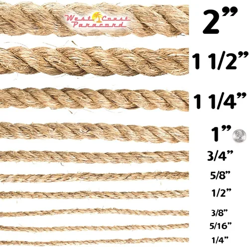 Miniatura 3 de Cuerda de cáñamo trenzado Manila (1/2 pulgada x 10 pies)