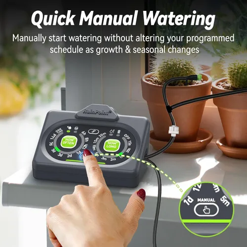 Miniatura 4 de RAINPOINT Kit inteligente de riego automático para plantas de interior, control WiFi/App y control local, sistema de riego por goteo sin grifo