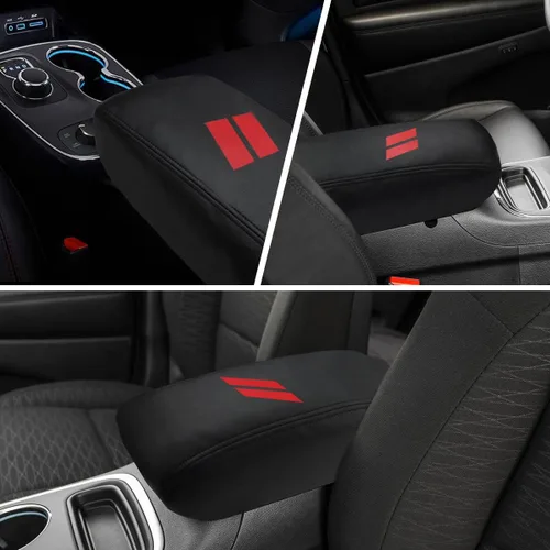 Miniatura 6 de INTGET Funda para reposabrazos de consola central de automóvil para Dodge Durango Accesorios 2011-2020, funda de cuero para reposabrazos, funda