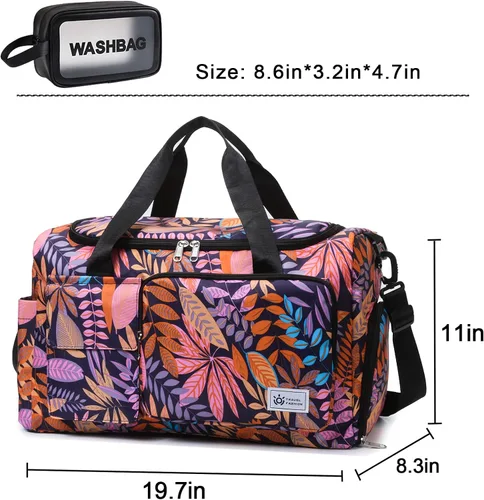 Miniatura 217 de Pequeña bolsa de gimnasio para mujer, bolsa de viaje con compartimento para zapatos