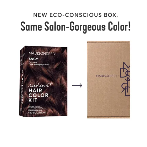 Miniatura 8 de Madison Reed - Kit de color de cabello radiante, tinte permanente para el cabello, 100 % cobertura de canas, sin amoníaco, castaño Catania 5NGM