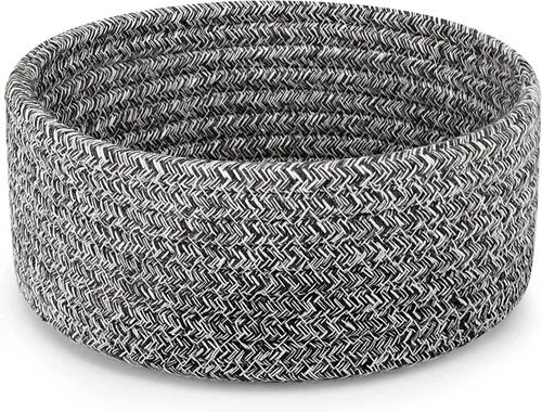 Miniatura 9 de ABenkle Cesta Tejida Pequeña, Cestas de Almacenamiento Pequeñas Vacías y Poco Profundas, Mini Cestas de Cuerda de Algodón, Cesta Decorativa Redonda