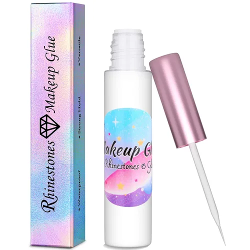 shynek - Pegamento de maquillaje facial para diamantes de imitación, pegamento cosmético con purpurina facial de larga duración, impermeable, 1