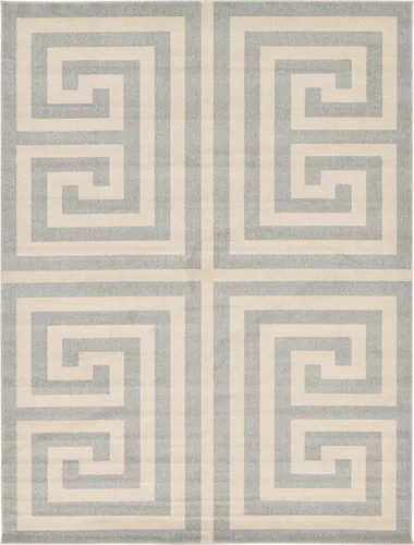 Miniatura 31 de Unique Loom Athens Collection - Alfombra clásica geométrica moderna con diseño de bordes, 3 pies 3 pulgadas x 5 pies 3 pulgadas, negro/beige