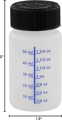 Miniatura 5 de TCP Global Botellas de retoque de pintura de 2 onzas con tapas de seguridad (caja de 400), bola mezcladora y cepillo aplicador, capacidad de líquido