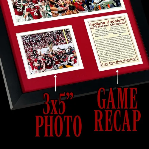 Miniatura 3 de Indiana Hoosiers Campeones Nacionales CFP 2025 Recuerdos coleccionables de fútbol Hoosier Imagen enmarcada y regalo de collage de fotos, arte