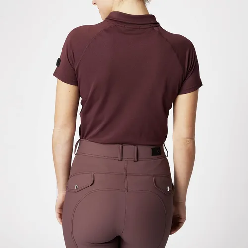 Miniatura 3 de HORZE Tiana Equestrian - Polo de entrenamiento de manga corta con malla para mujer