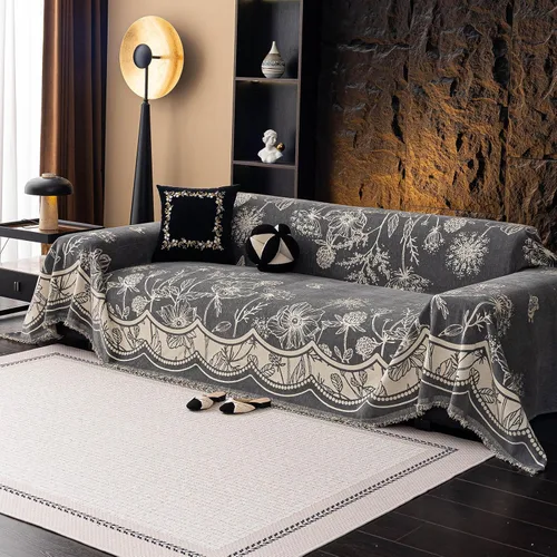 Miniatura 13 de DREAMINGO Fundas para sofá de 3 cojines, manta jacquard moderna y minimalista para sofá, funda protectora de muebles para mascotas, lavable