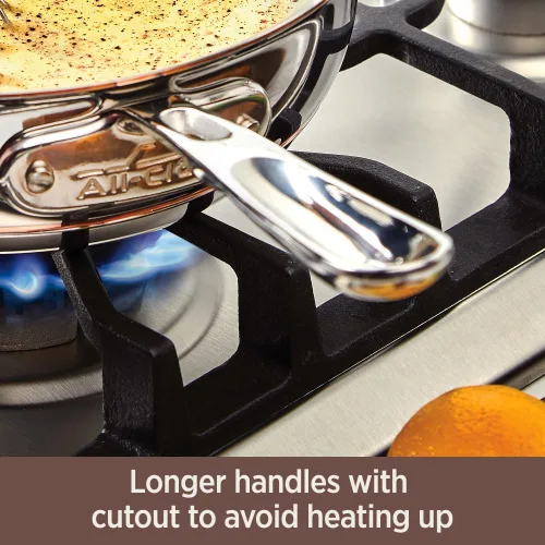 Miniatura 7 de All-Clad Copper Core 5-Ply Stainless Steel Fry Pan 12 Inch Induction Oven Broiler Safe 600F Pots and Pans, Cookware Silver