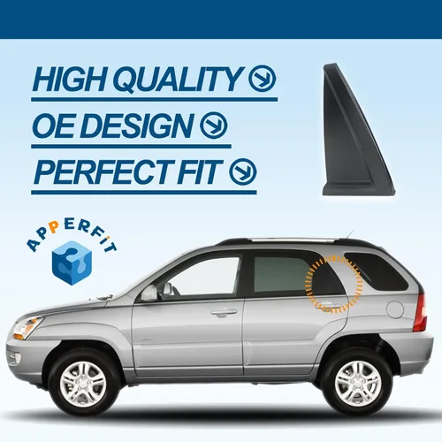 Miniatura 3 de APPERFiT Delta Molding lado izquierdo y lado derecho del pasajero compatible con Kia Sportage 2005-2010 reemplaza 83830-1F001 83840-1F001