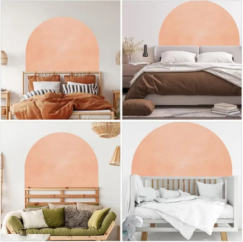Miniatura 8 de Uonlytech Calcomanía de pared con diseño geométrico de arco para despegar y pegar, papel tapiz decorativo moderno para sala de estar, dormitorio