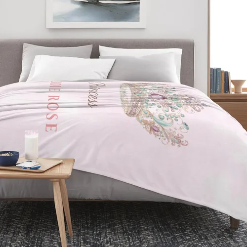 Miniatura 3 de Mantas de bebé personalizadas con nombre, mantas de bebé personalizadas para niñas, regalos de bebé, manta personalizada con corona de princesa