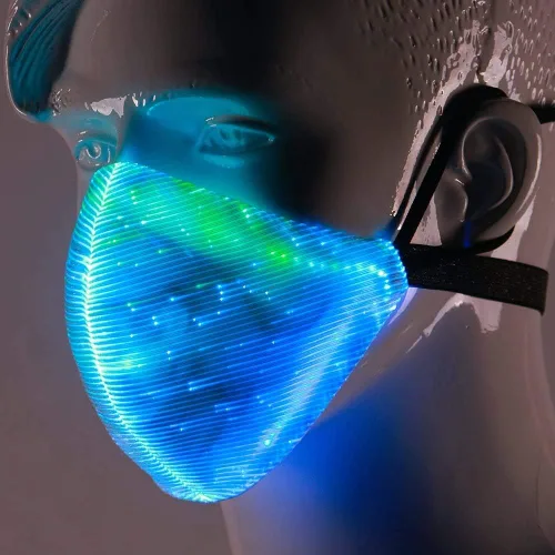 Miniatura 3 de NeonPunk Máscara facial luminosa LED recargable, Negro
