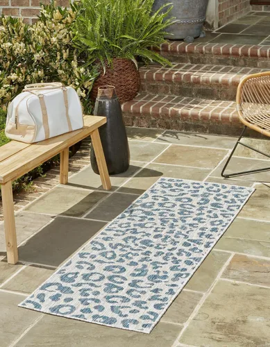 Miniatura 60 de Unique Loom Outdoor Safari Collection Alfombra de área - Leopardo (4 pies 1 pulgada x 6 pies 1 pulgada rectangular, gris claro/gris)