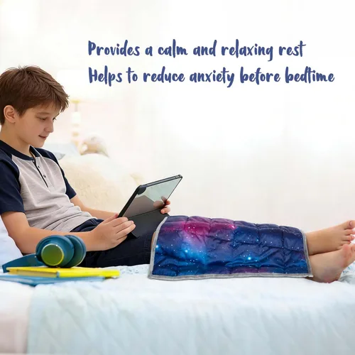 Solfres - Manta de regazo con peso de 5 libras, tamaño pequeño, para niños y adolescentes, 20 x 23 pulgadas - Manta para dormir con terapia de