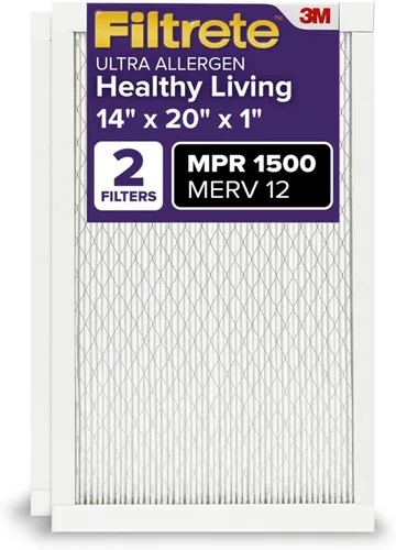 Miniatura 3 de Filtrete - Filtro de aire para horno MPR 1500 MERV 12, ultra protección contra alérgenos para una vida saludable, paquete de 2